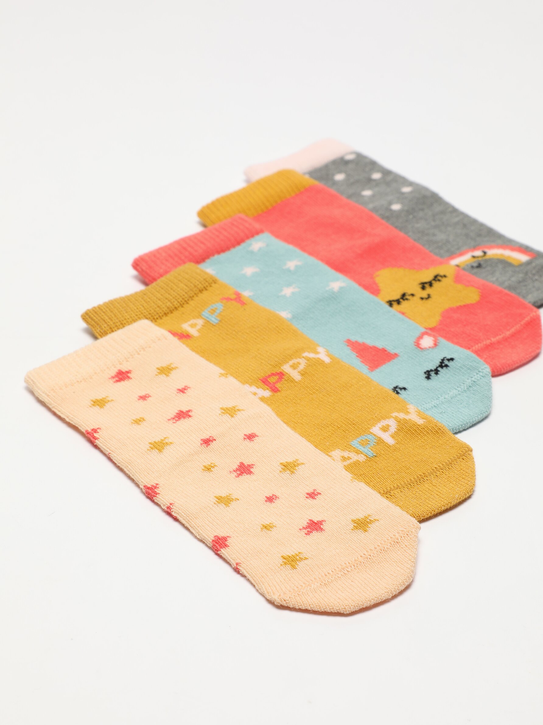 Pack de 5 pares de calcetines largos Smiley® - Calcetines largos -  Calcetines - ROPA INTERIOR, PIJAMAS - Niña - Niños 