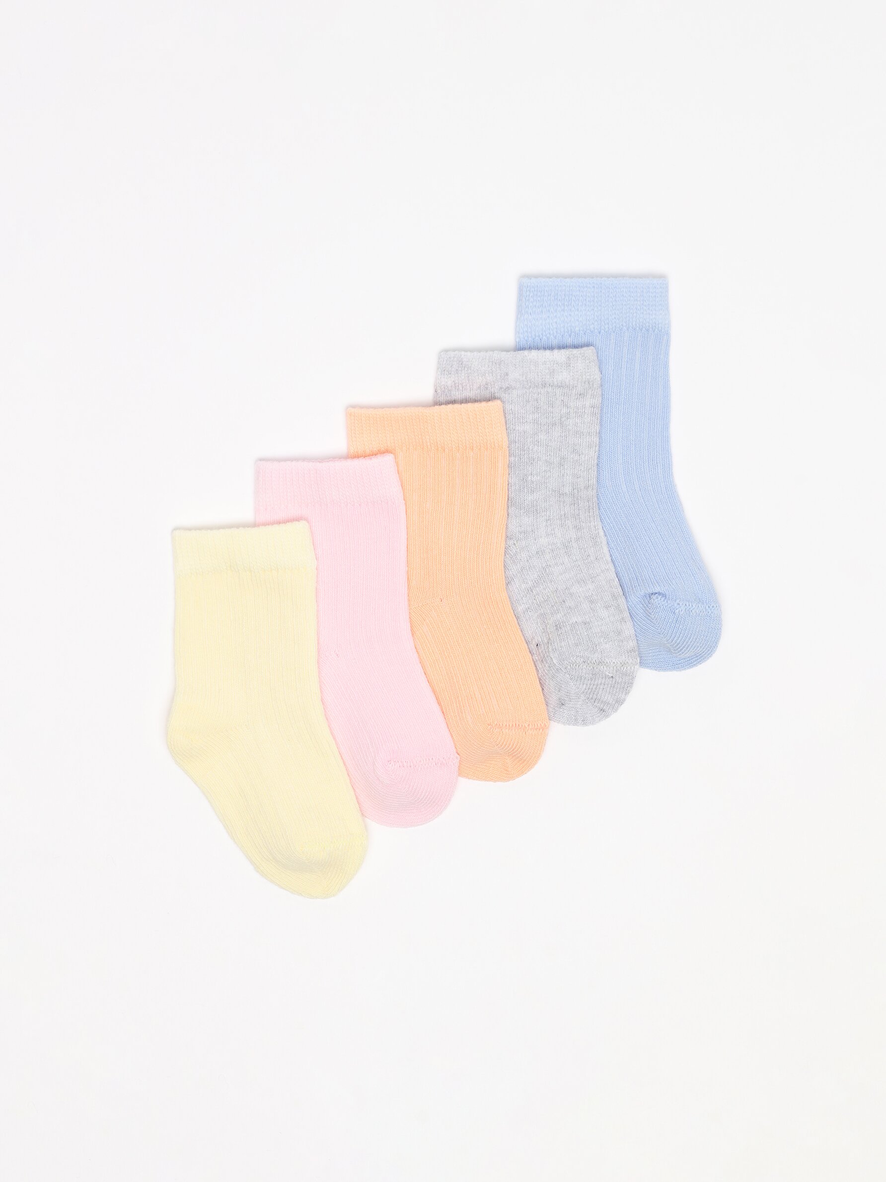Pack de 5 pares de calcetines para recién nacido unisex