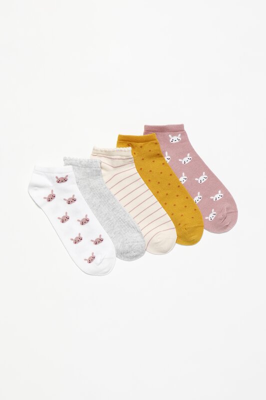 Pack of 5 pairs of bunny socks