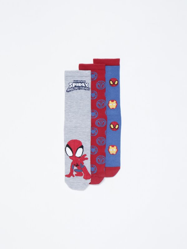 Pack de 3 pares de meias do Spiderman ©Marvel