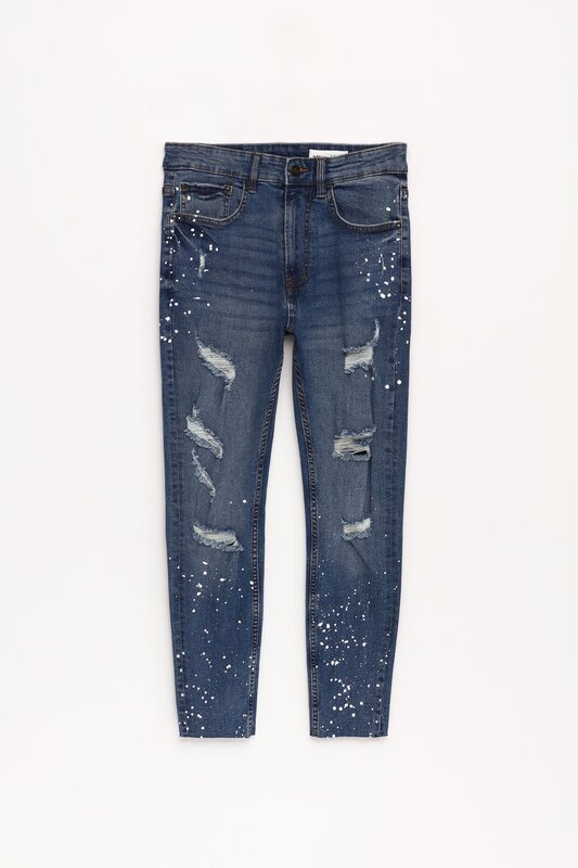 Ripped paint splatter skinny jeans VIEW ALL Teen Boy Teen