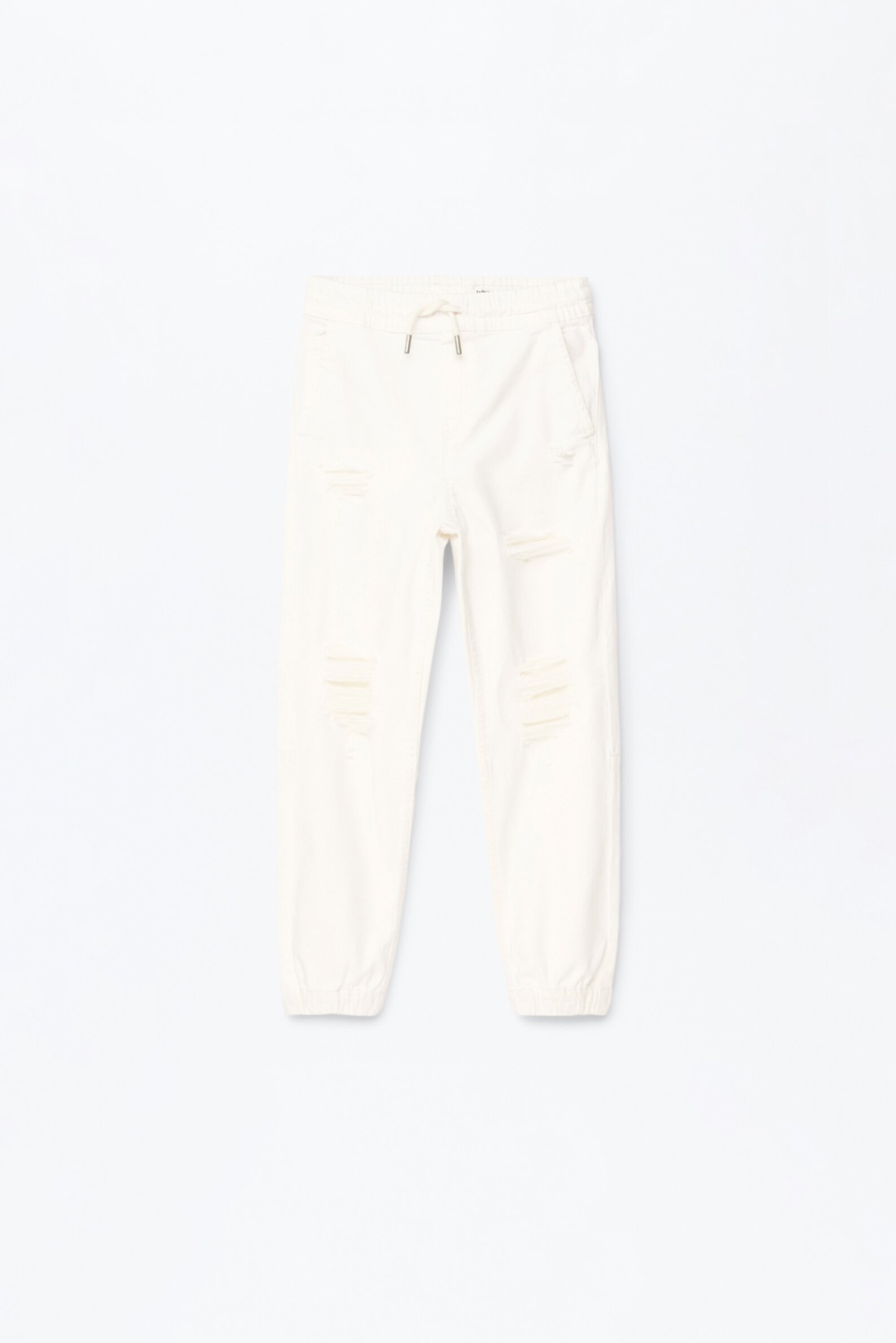 White cheap ripped joggers