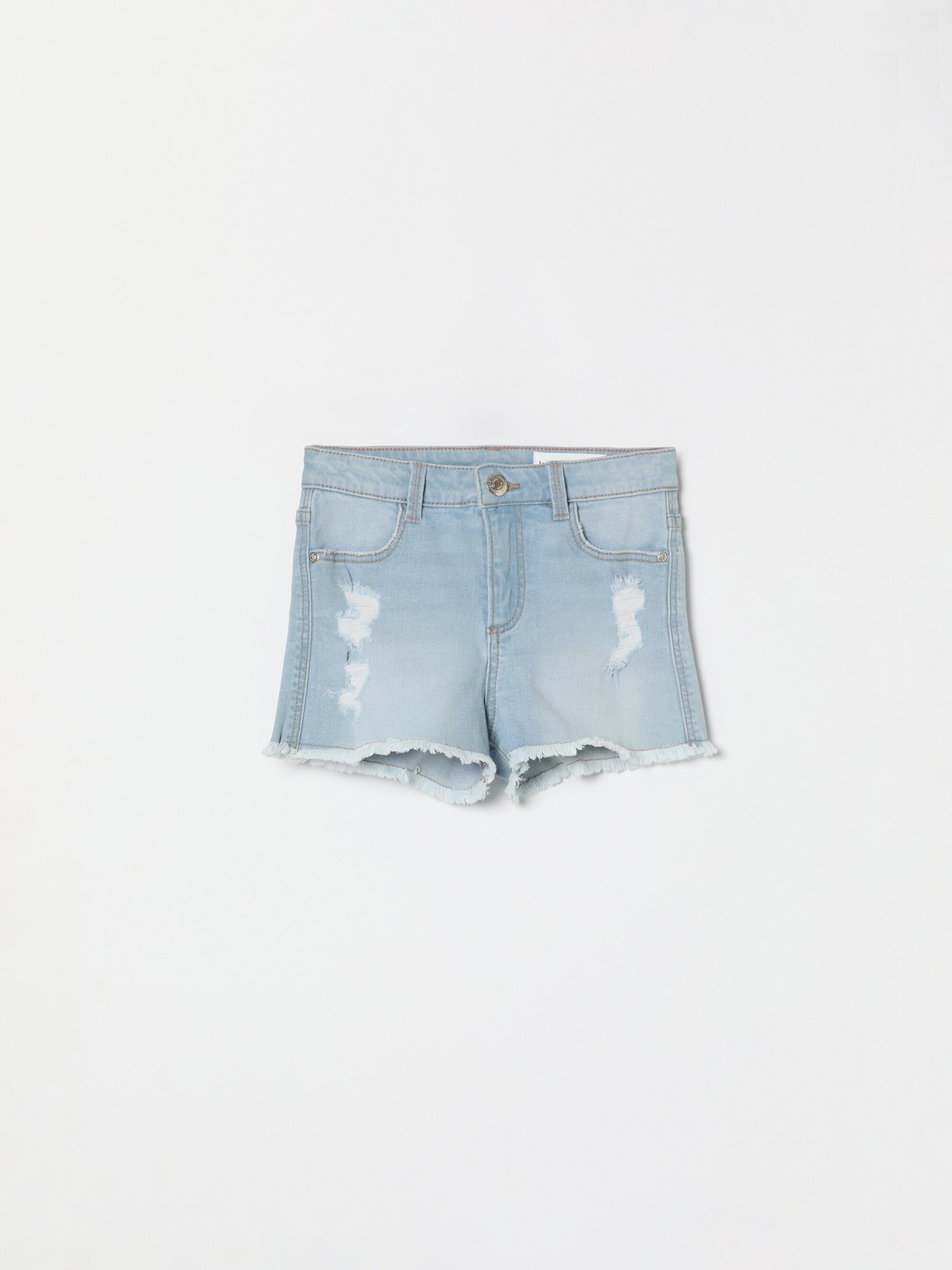 Kids ripped best sale denim shorts