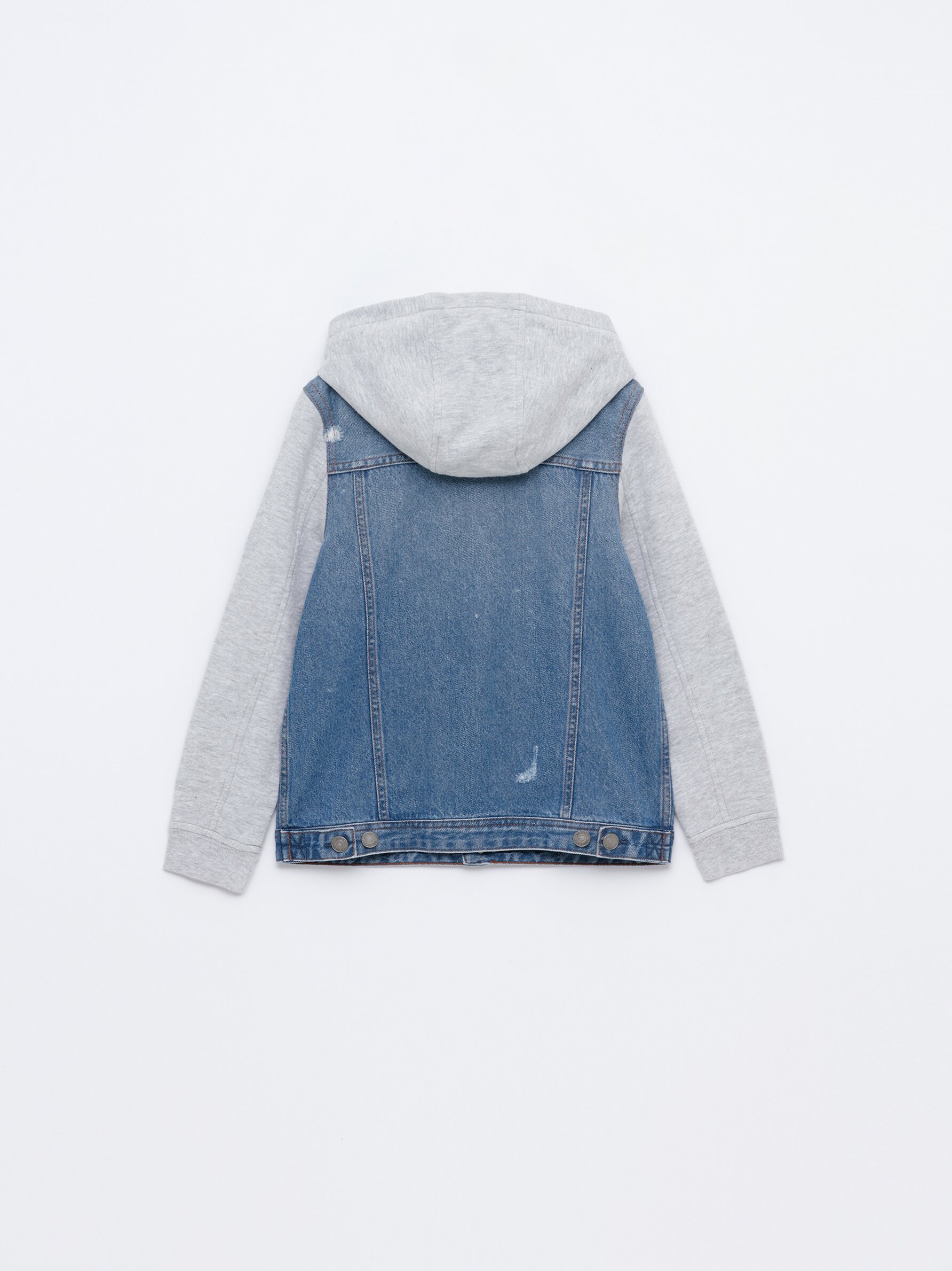 Boys hooded hot sale jean jacket