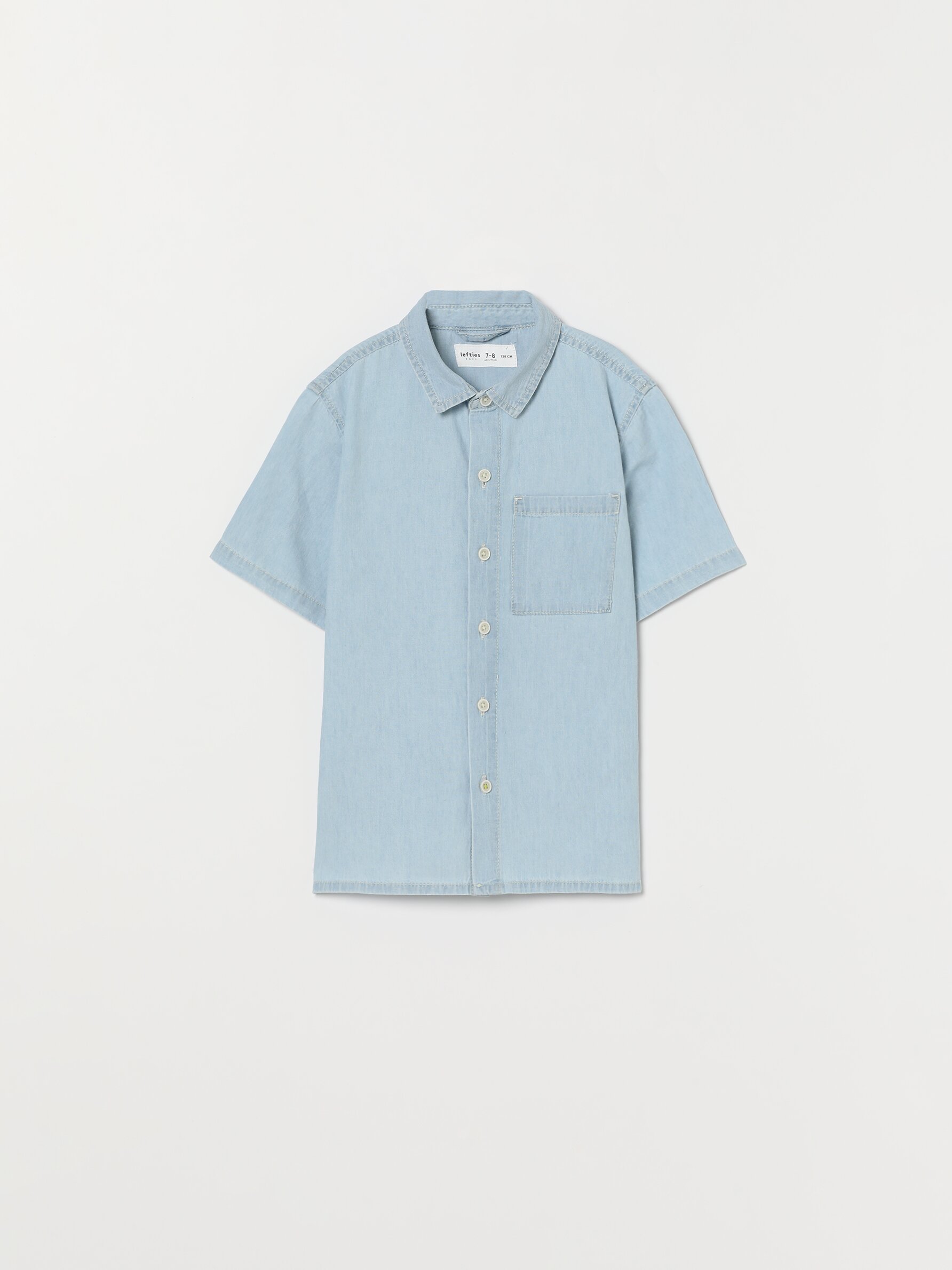 White denim best sale short sleeve shirt