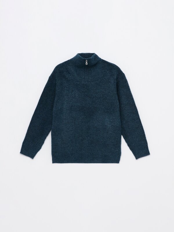 Zip neck sweater