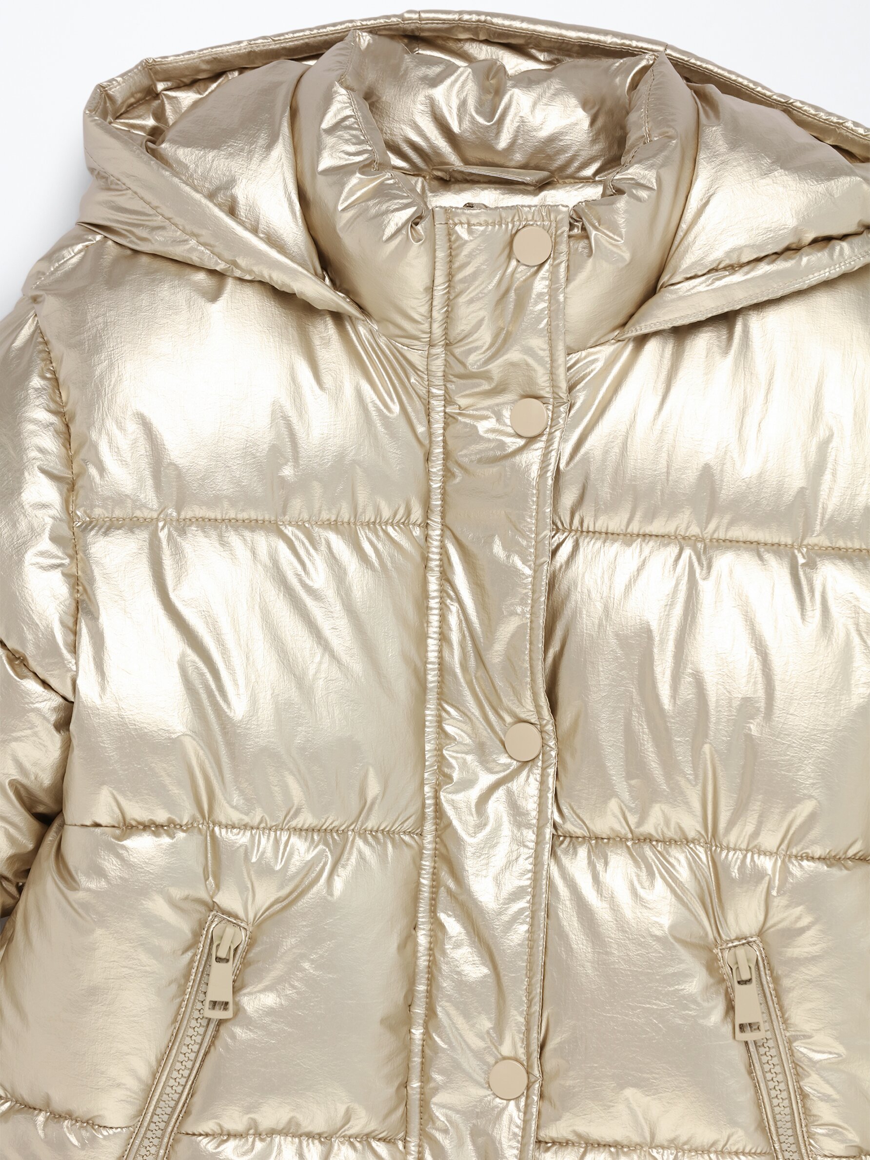 Metallic deals puffer jacket