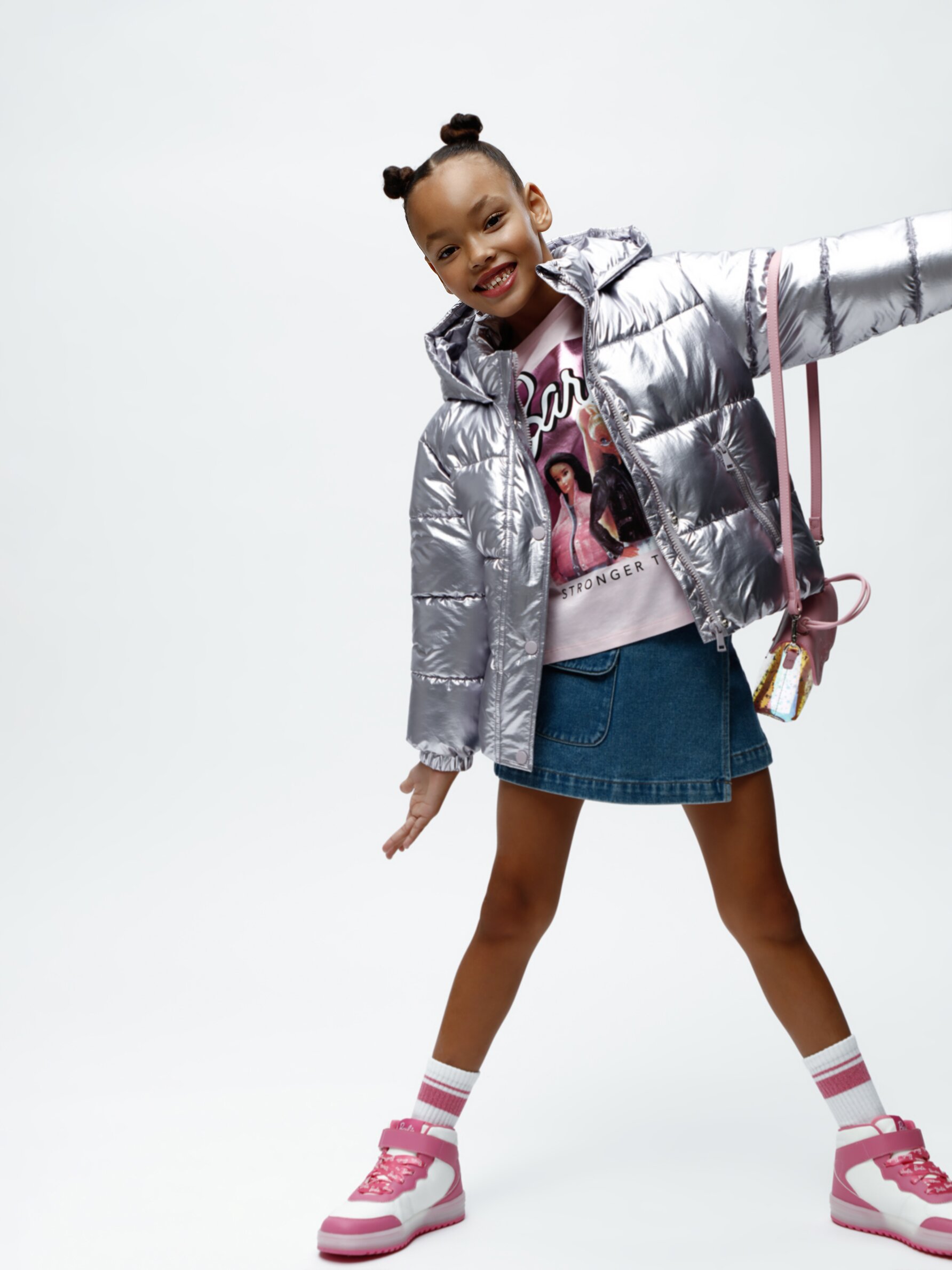 Kids metallic sale puffer jacket