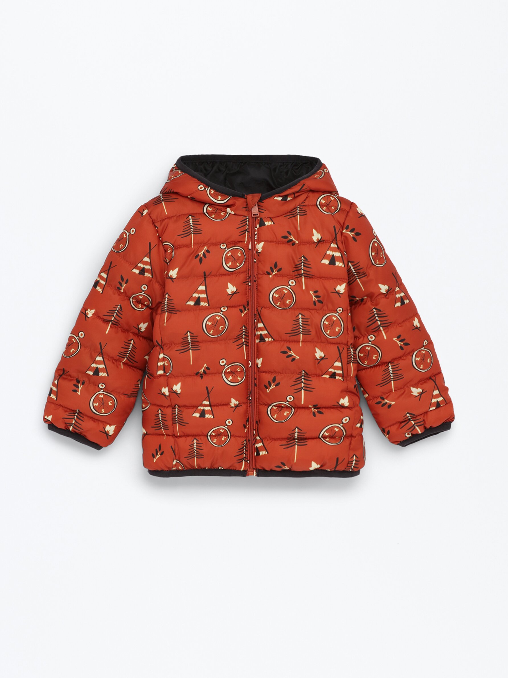 Orange puffer 2024 jacket boys