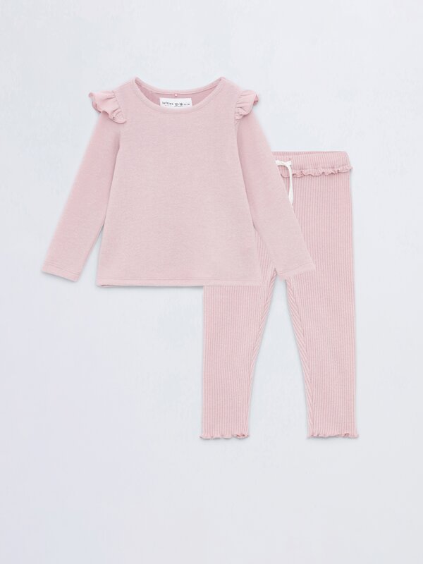 Set de jersey y legging de punto