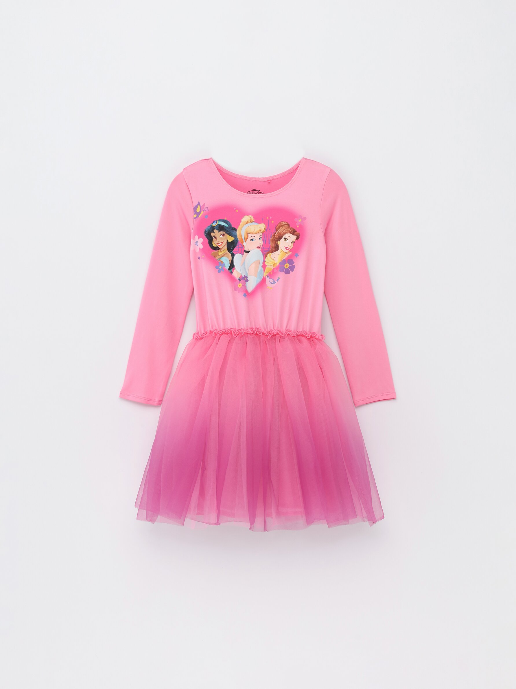 Vestido con falda tull Las Princesas Disney