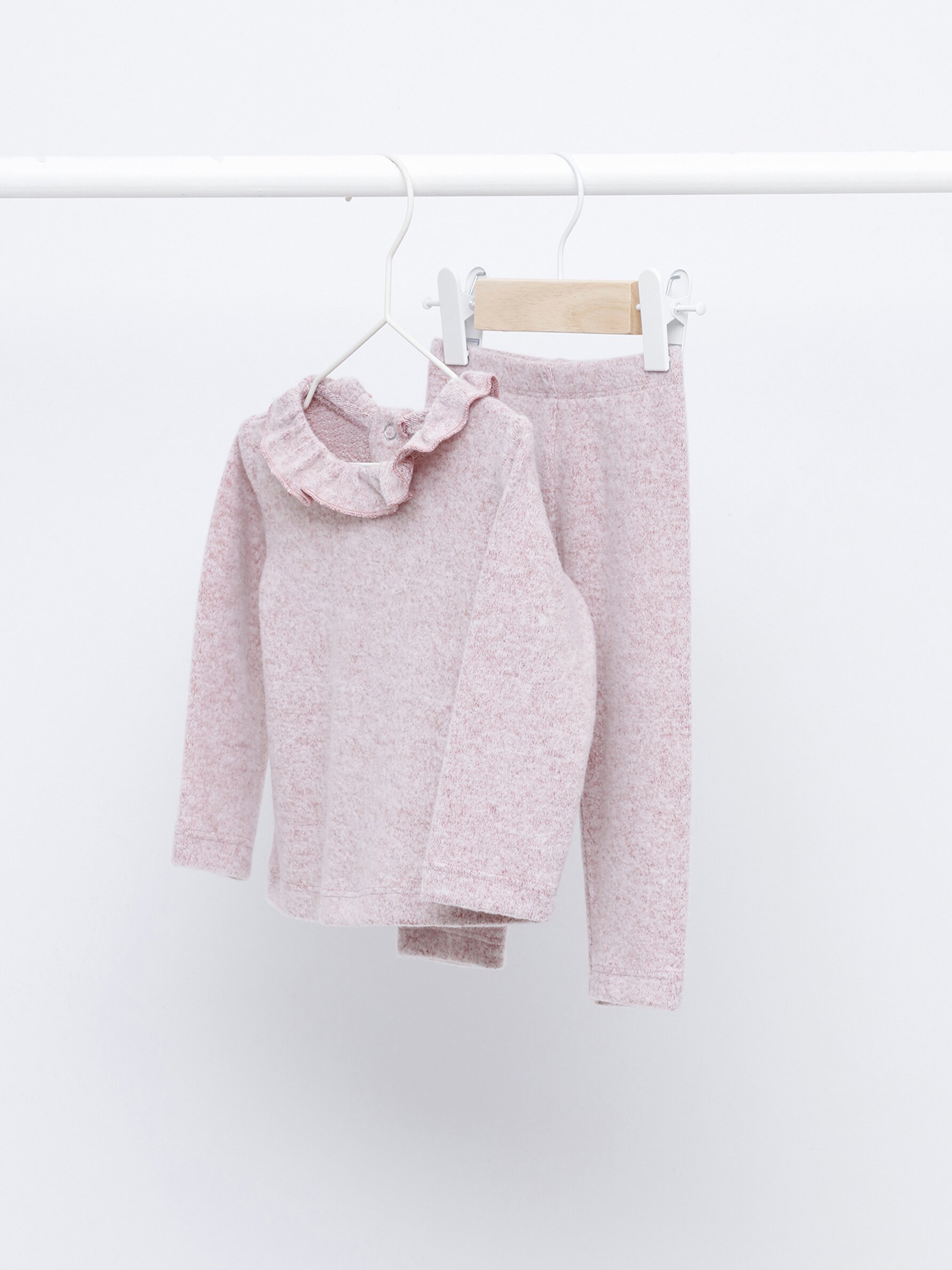 Knit sweater with ruffle trim and leggings co-ord - PROMOTION