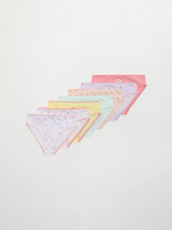 Pack of 7 pairs of printed classic briefs. Underwear CLOTHING