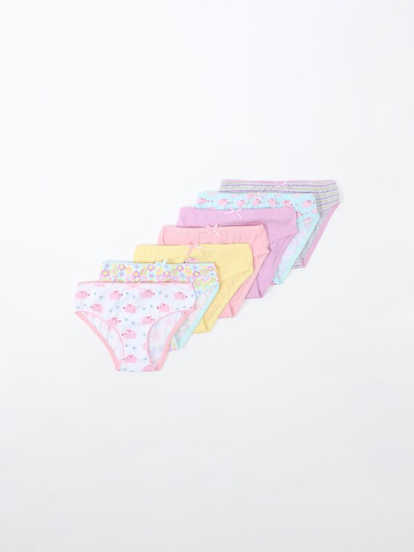 Pack of 7 pairs of printed classic briefs.