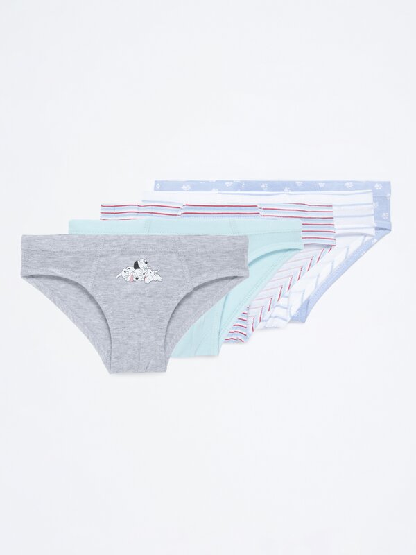 Pack de 5 boxers justos tipo cuecas dos 101 Dálmatas ©Disney