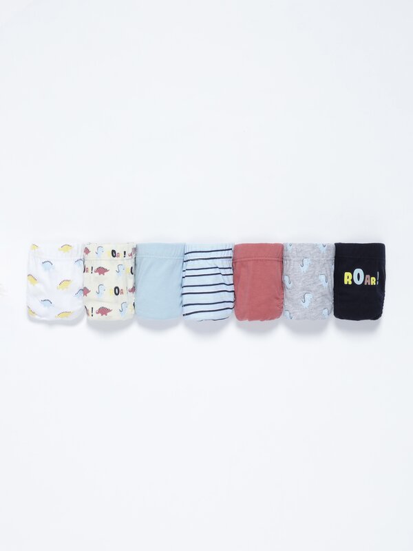 Pack de 7 boxers justos tipo cuecas estampados