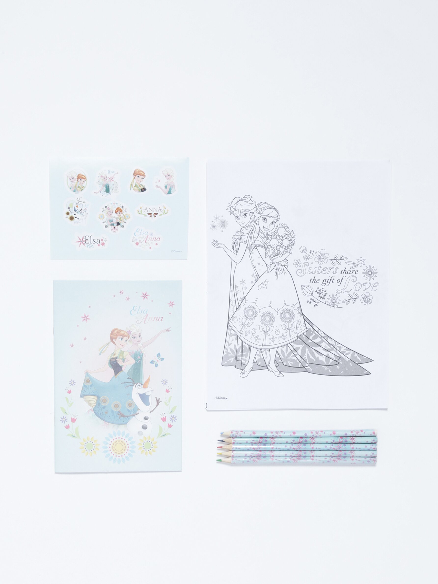 Set libreta, lápices y pegatinas Frozen ©Disney - ACCESORIOS - Niña - Niños  