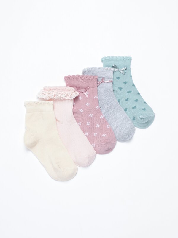 Pack of 5 pairs of ribbed socks Socks UNDERWEAR PYJAMAS Baby