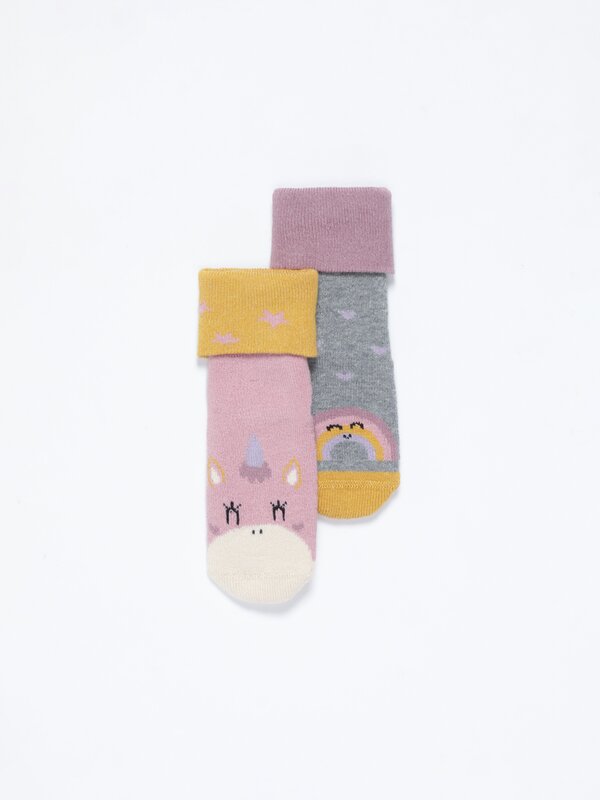 Pack de 2 pares de calcetines de unicornio - Calcetines - ROPA - Bebé Niña  - Niños 