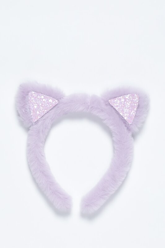Faux fur kitten headband