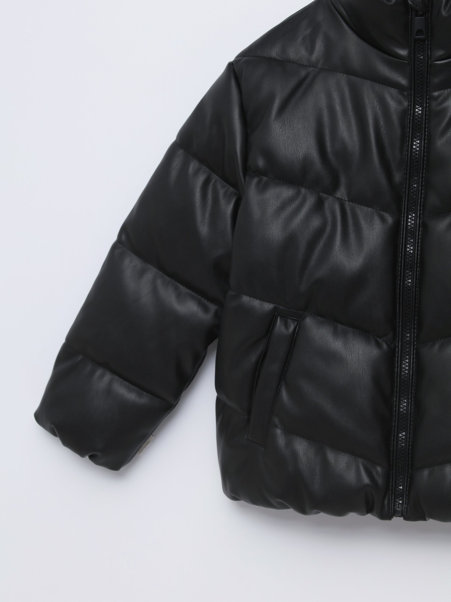 Faux leather outlet puffer jacket zara