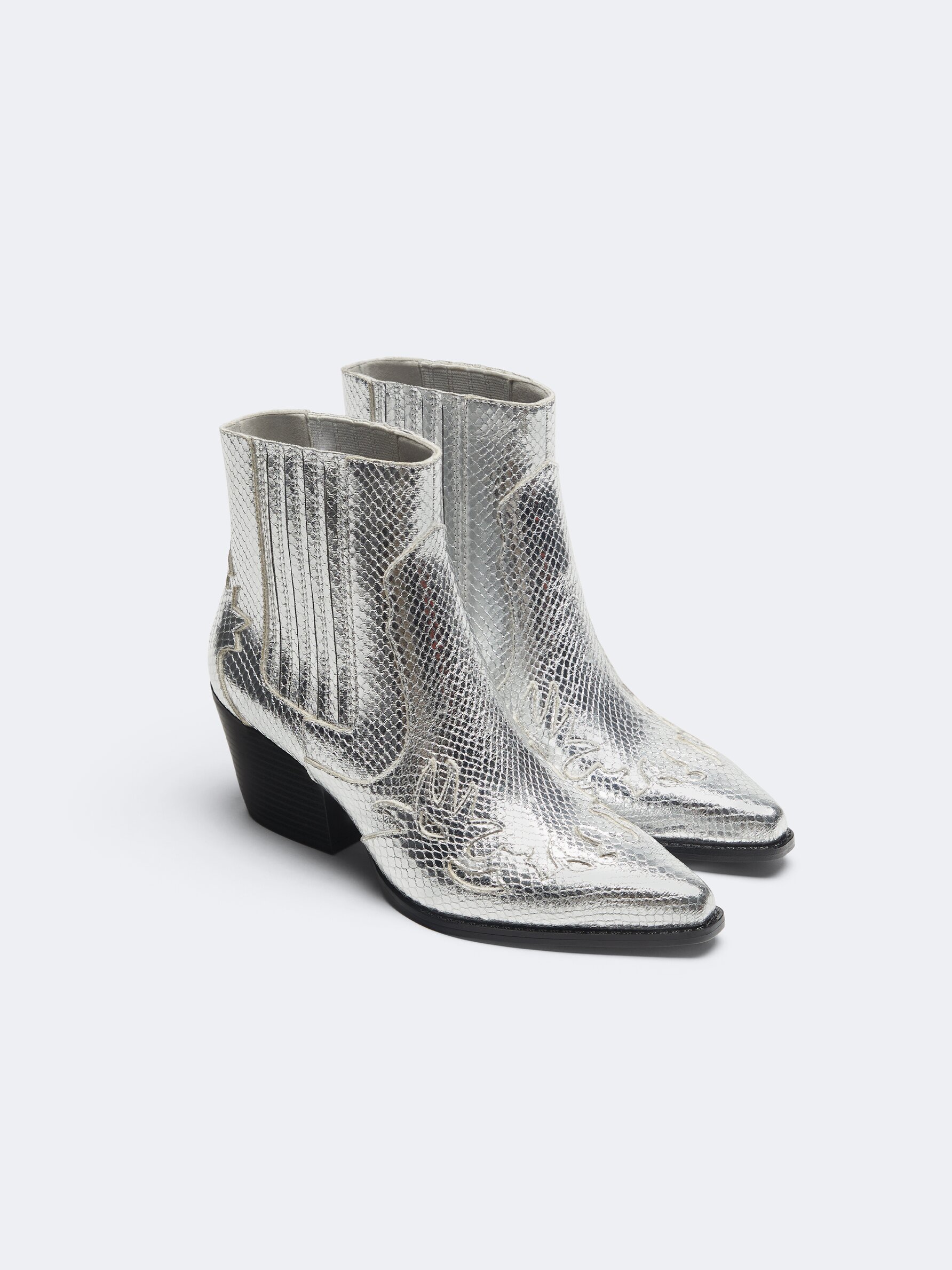 Metallic ankle boots store