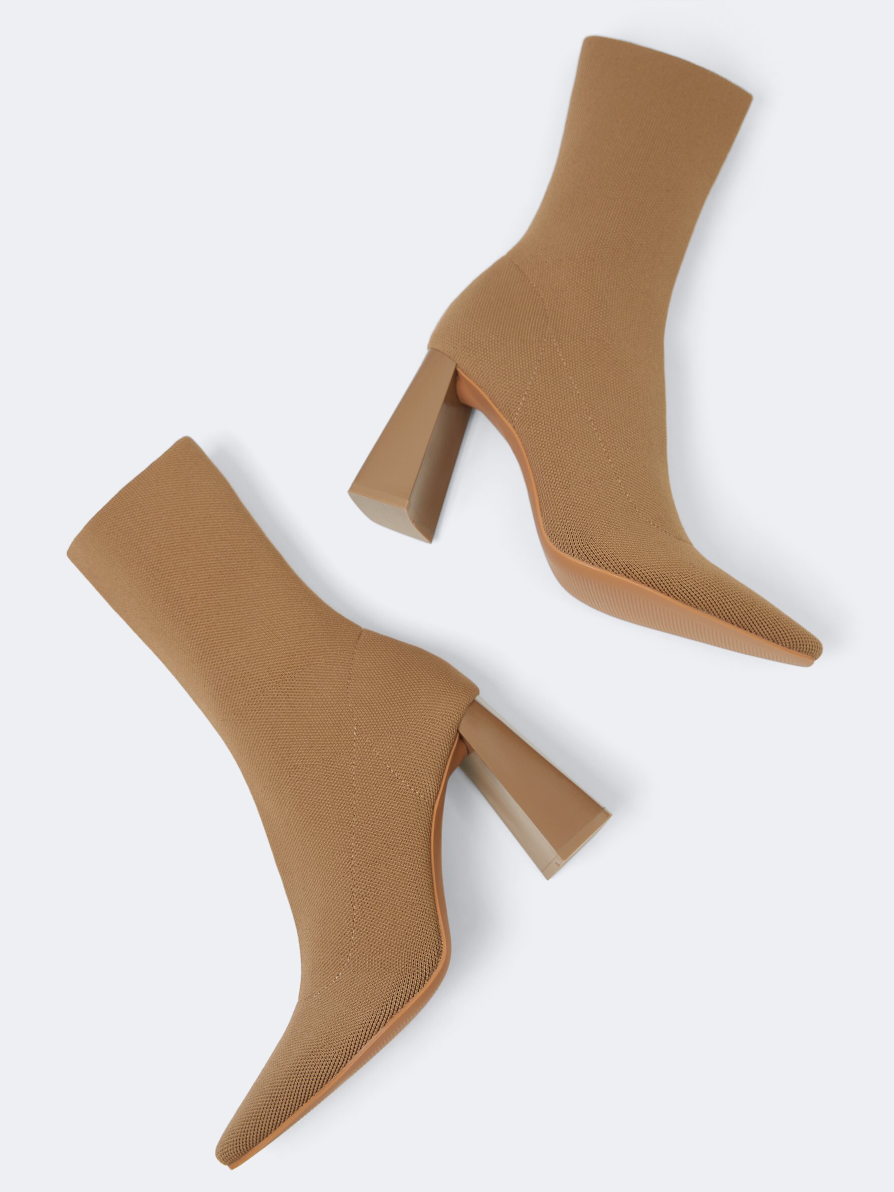 High leg sock style ankle boots