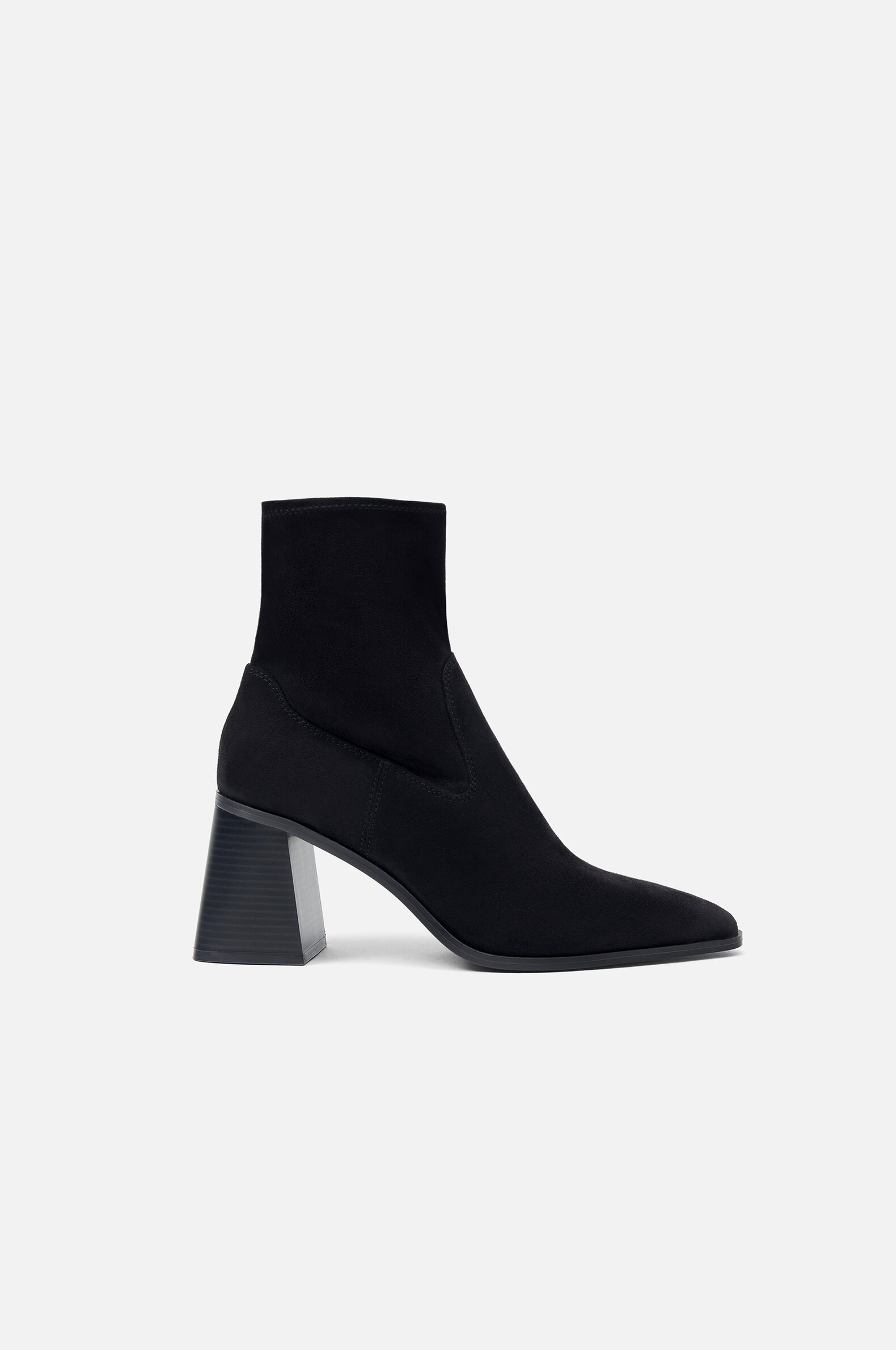 High heel sock ankle boots