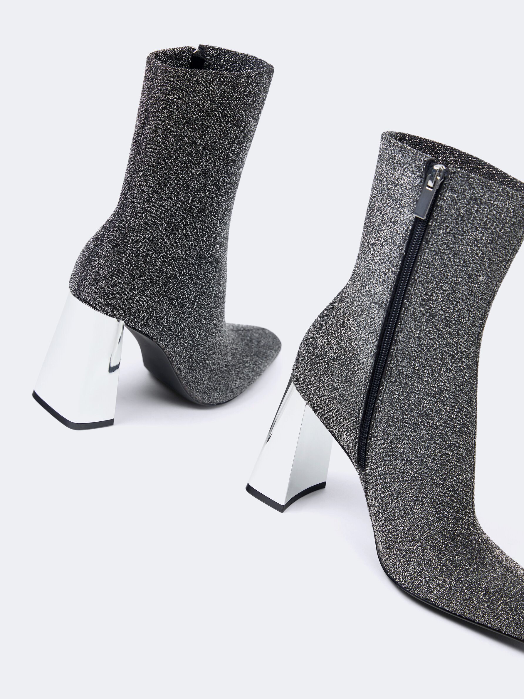 High heel ankle boots with rhinestones FOOTWEAR Woman