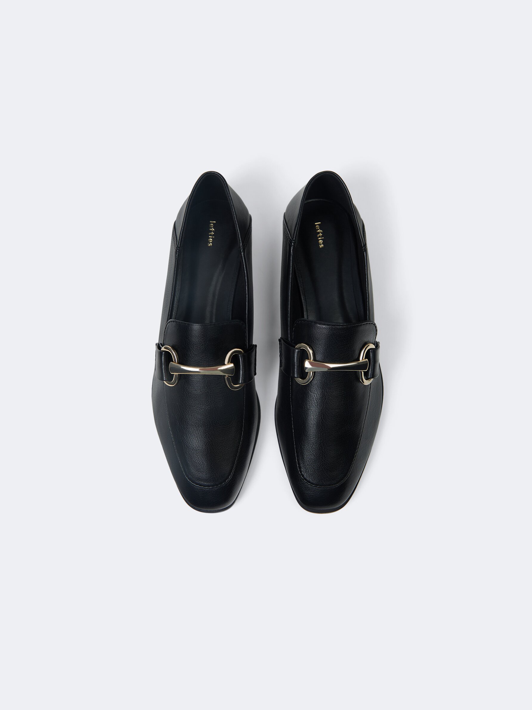 Black loafers with buckle online