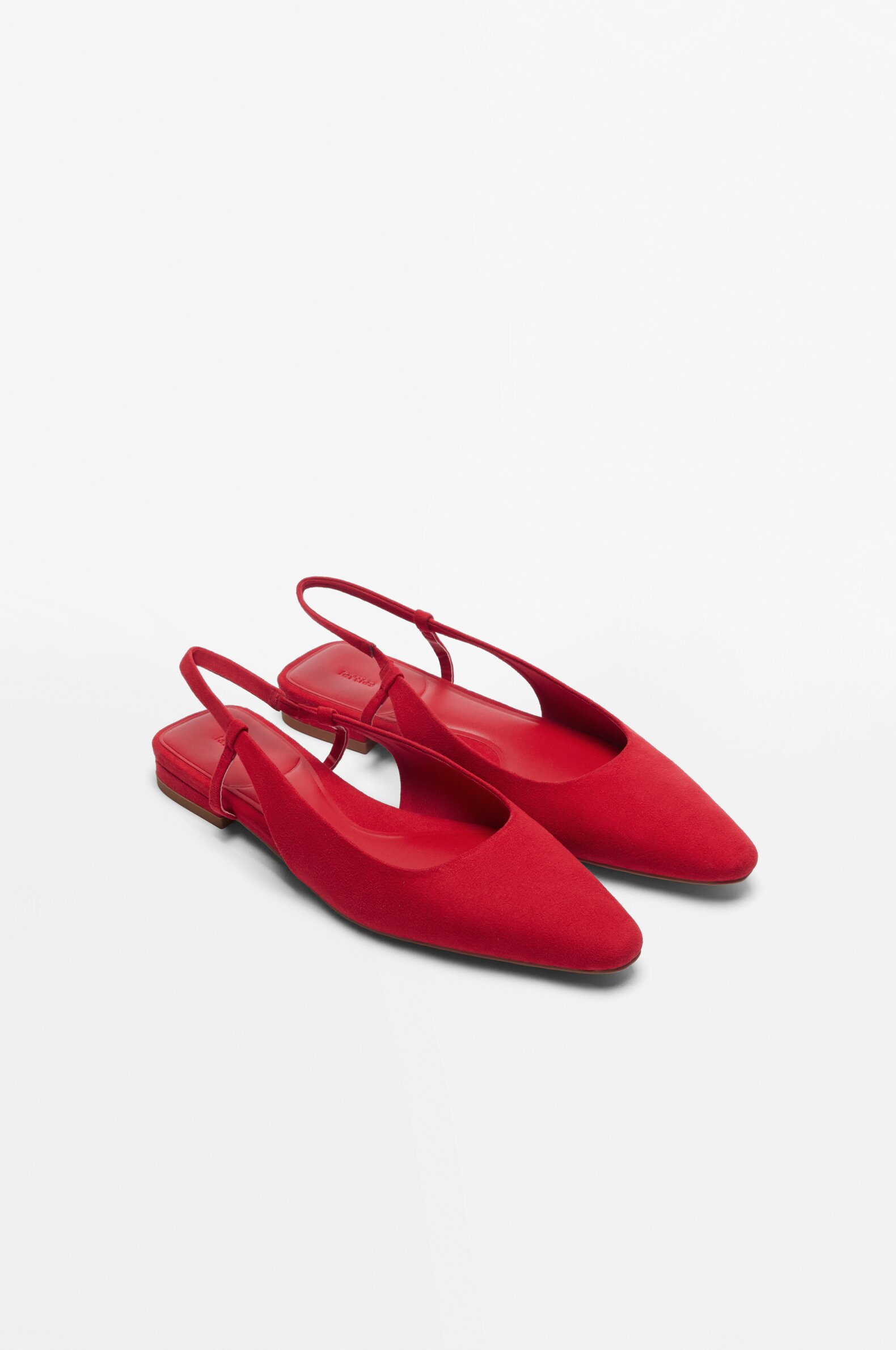 Red flat slingback shoes clearance