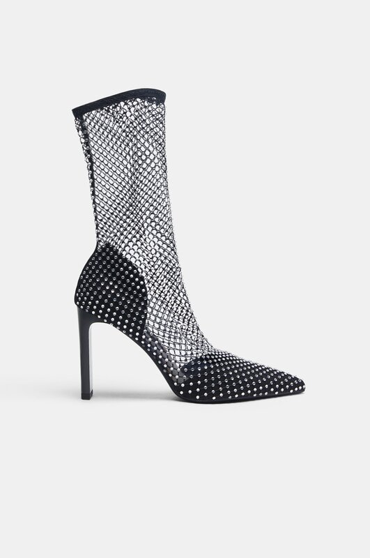 Rhinestone mesh ankle boots FOOTWEAR Woman Lefties Oman