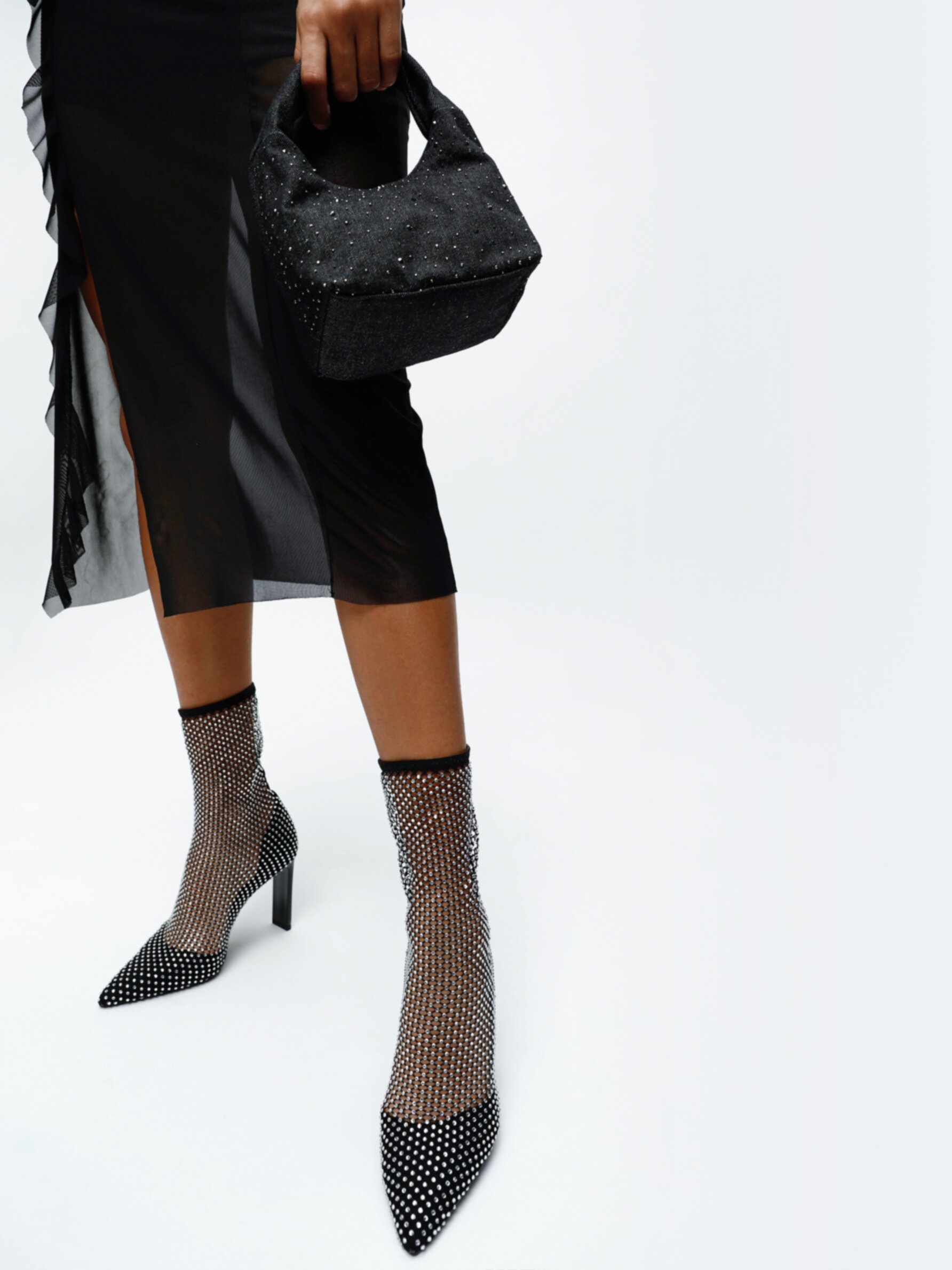 Fishnet ankle outlet boots