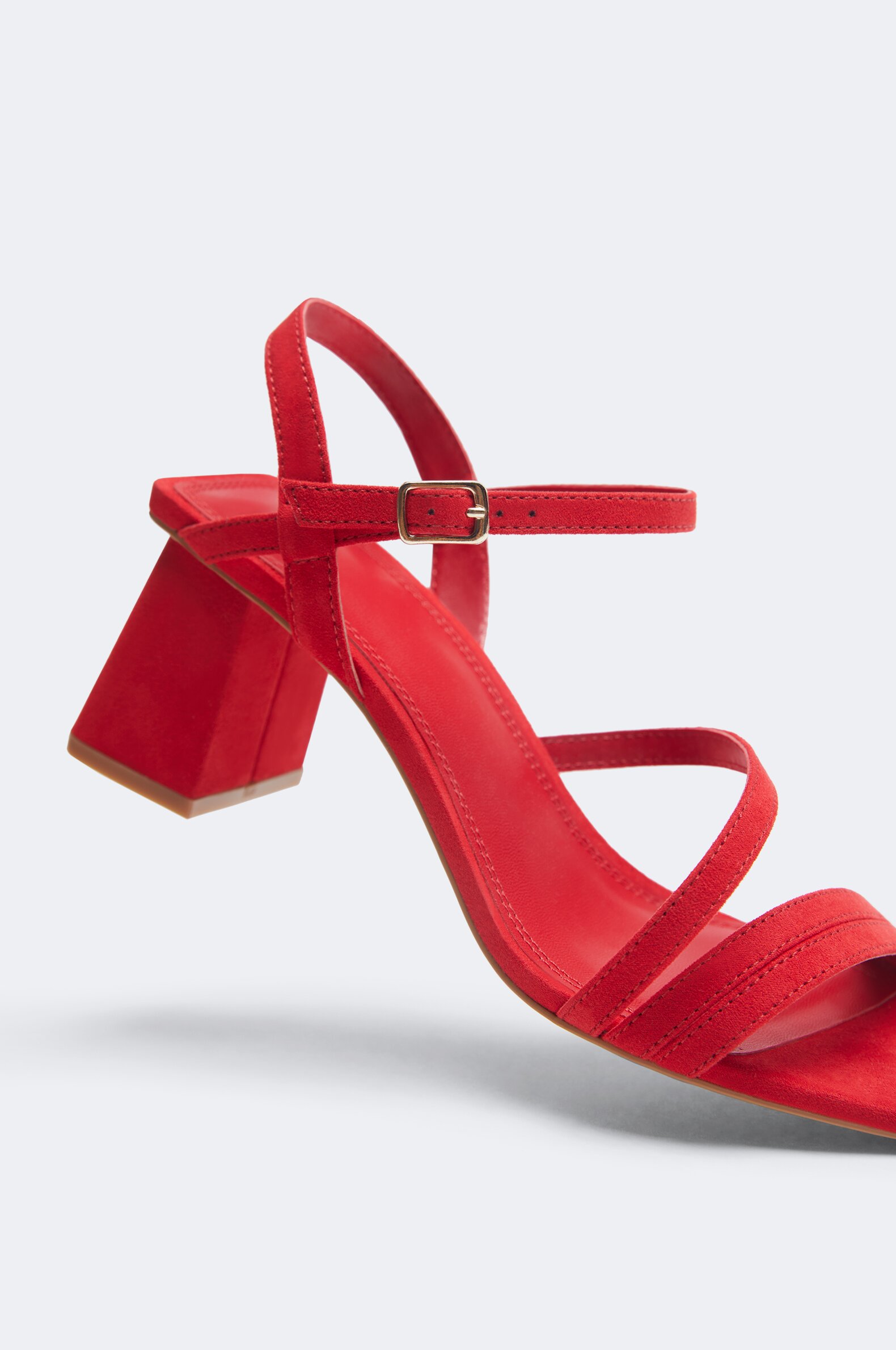 Red block heel sandals online
