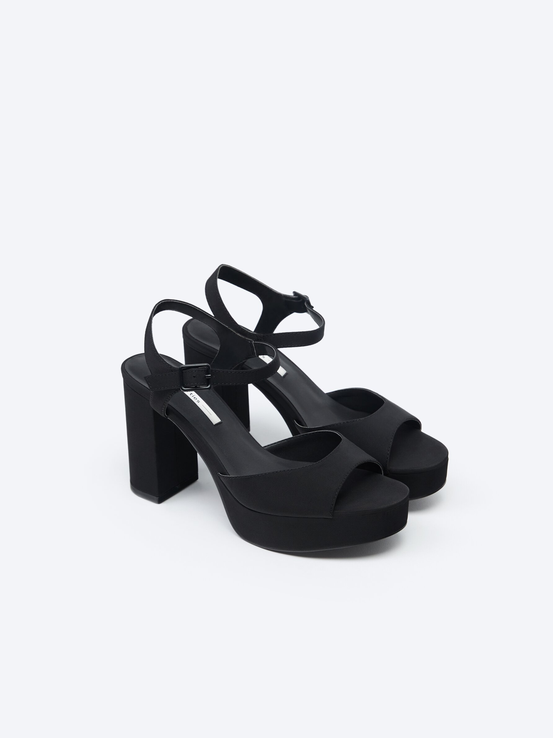 Sandalia tacon negro plataforma store