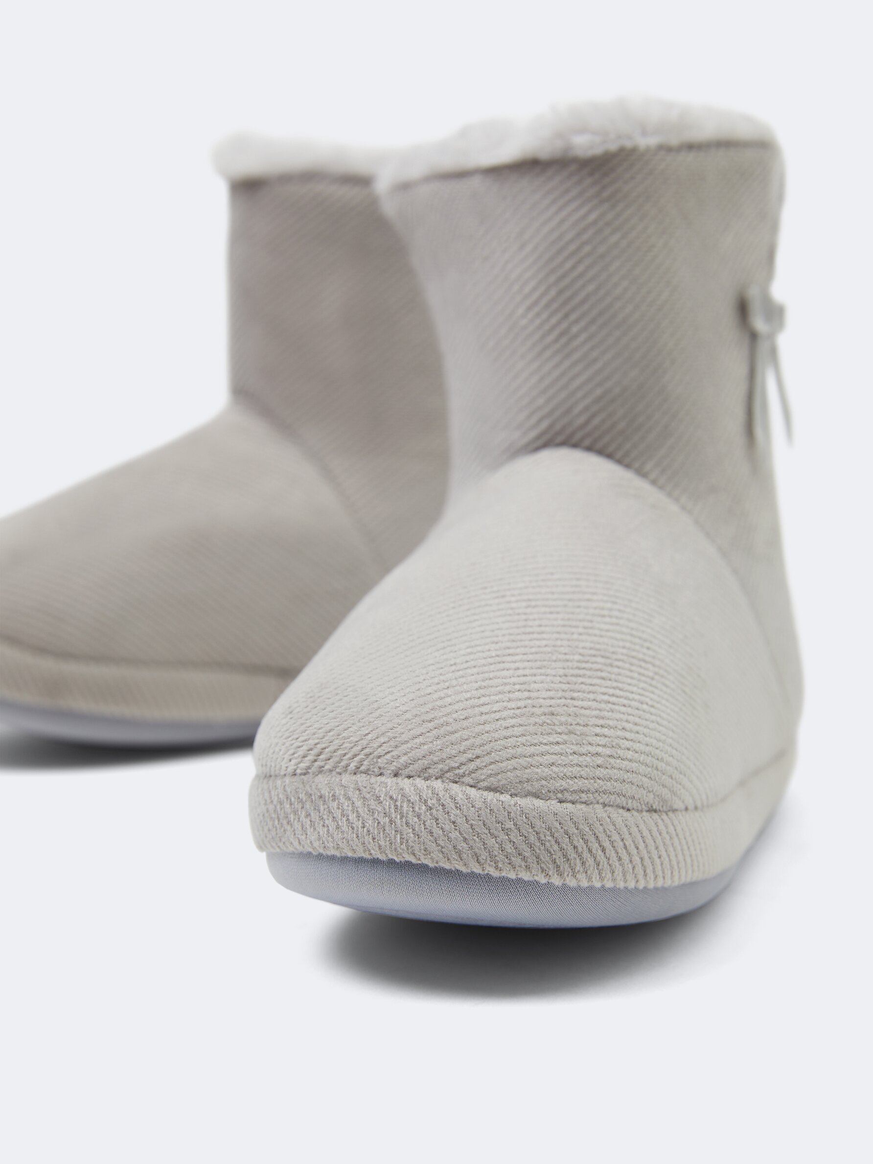 Ladies grey best sale slipper boots