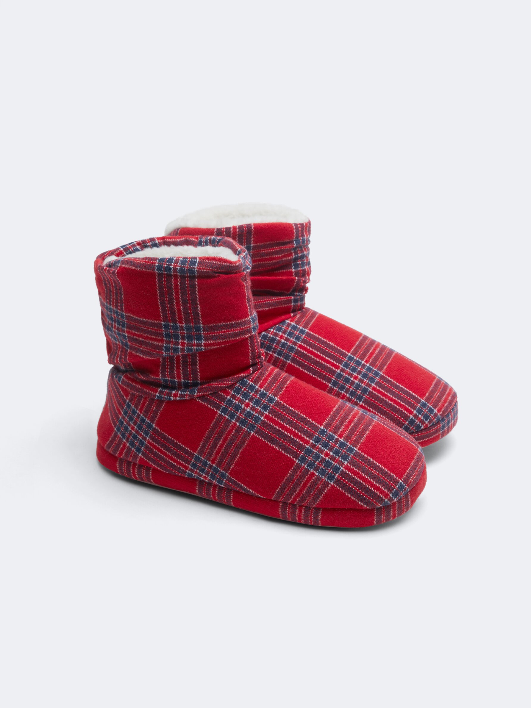 Tartan slipper boots discount