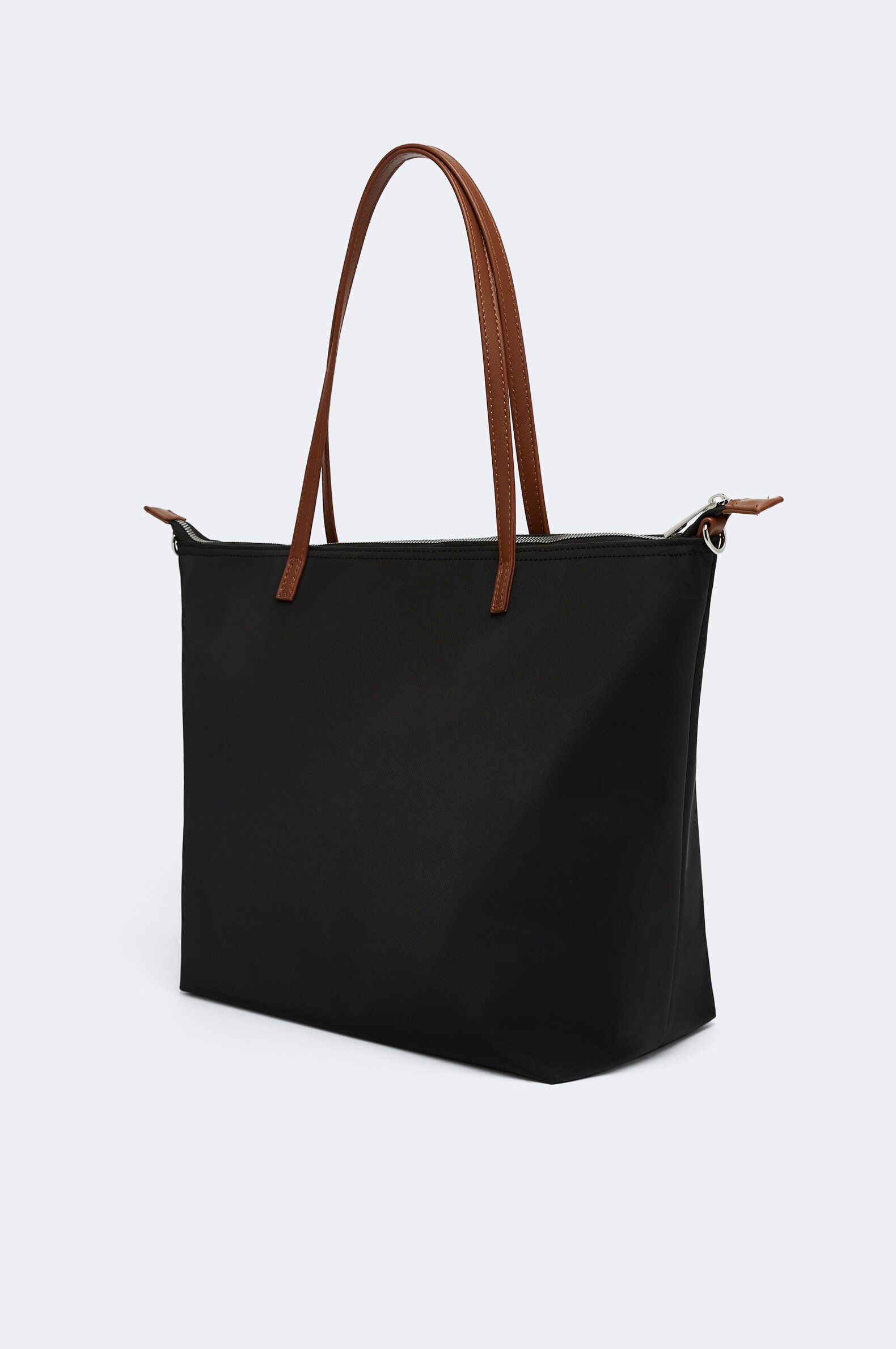 Oversized nylon shop tote bag