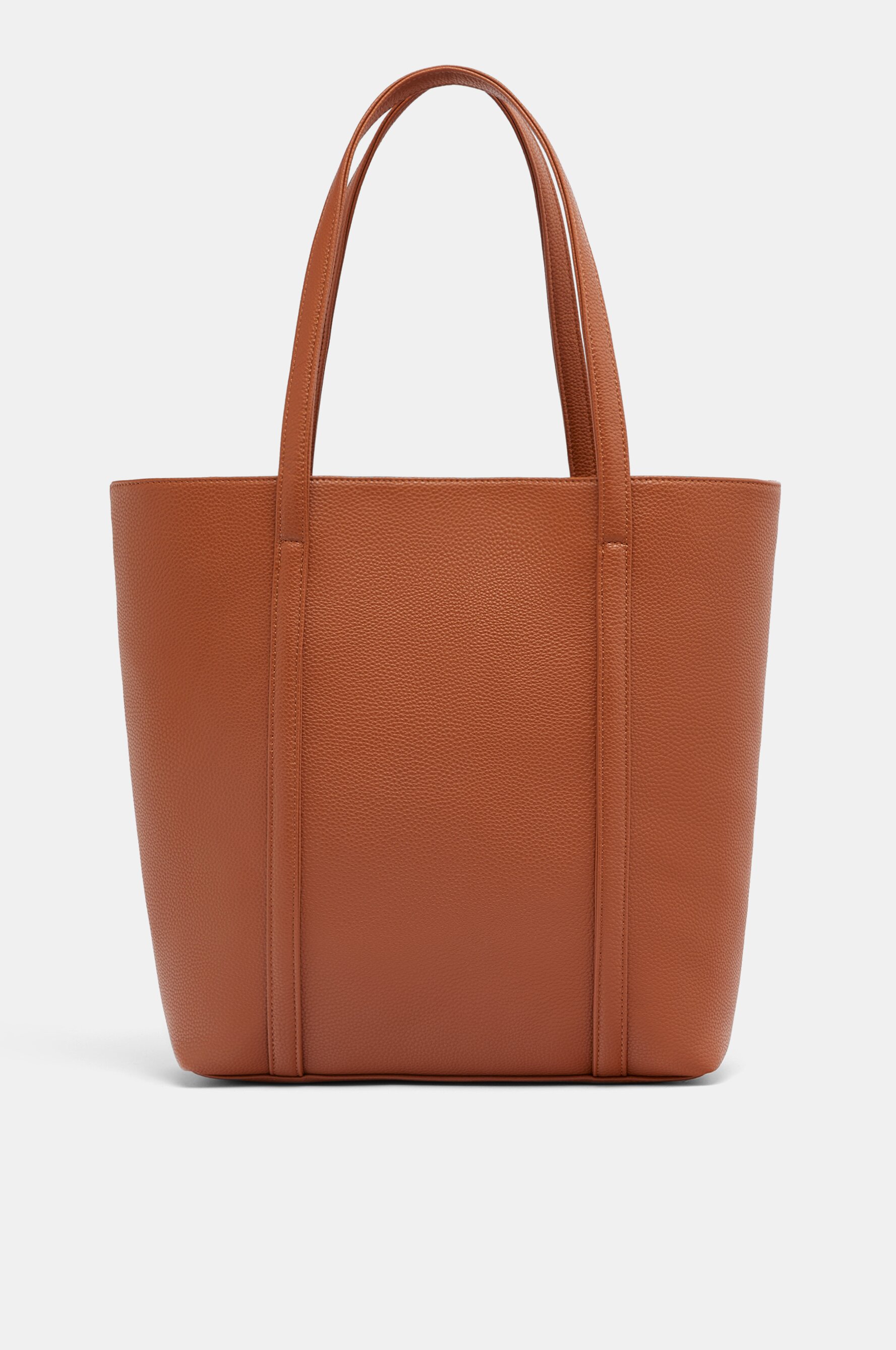 Two in one leather shopper tote bag best sale