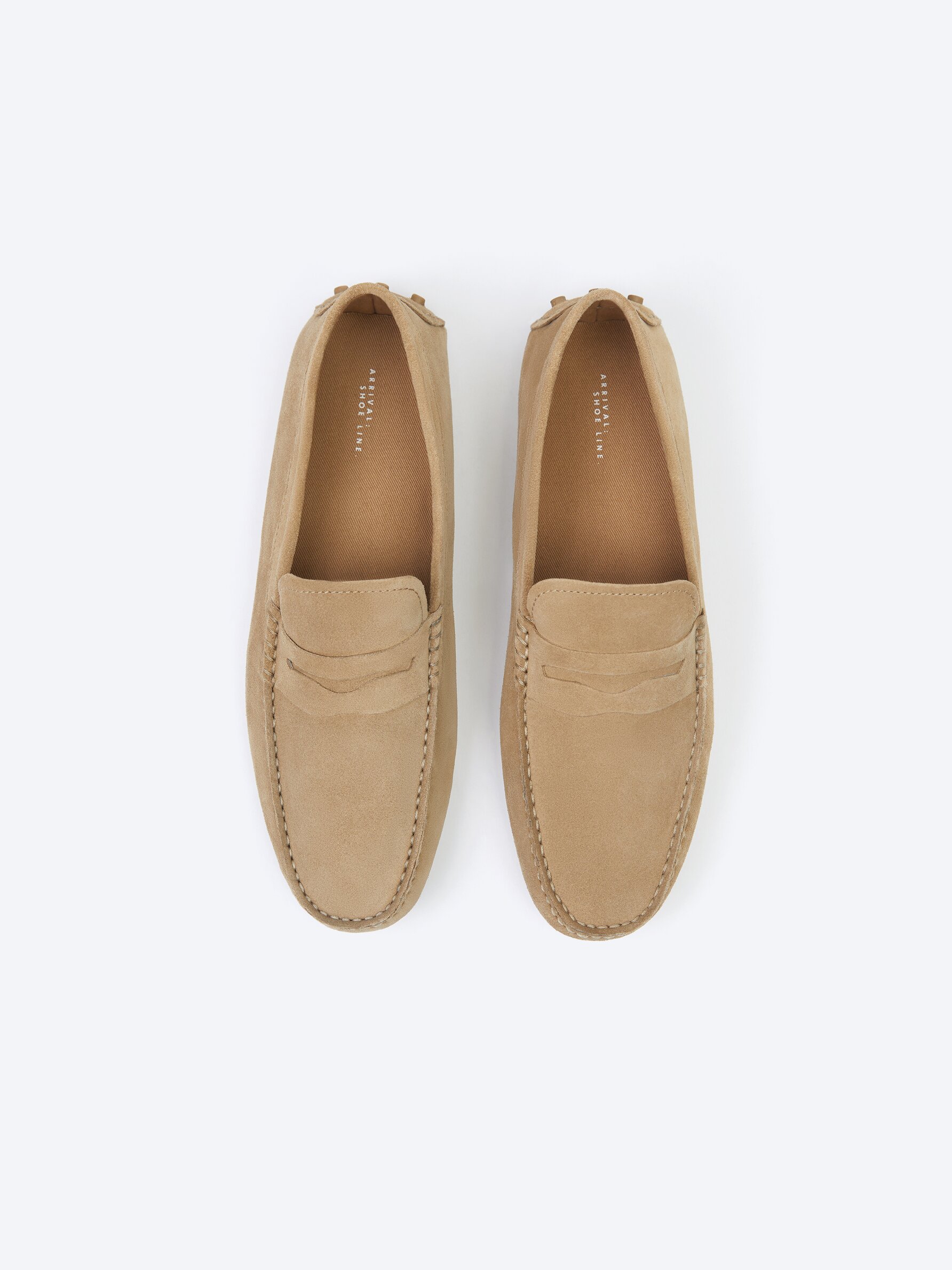 Leather loafers with penny strap