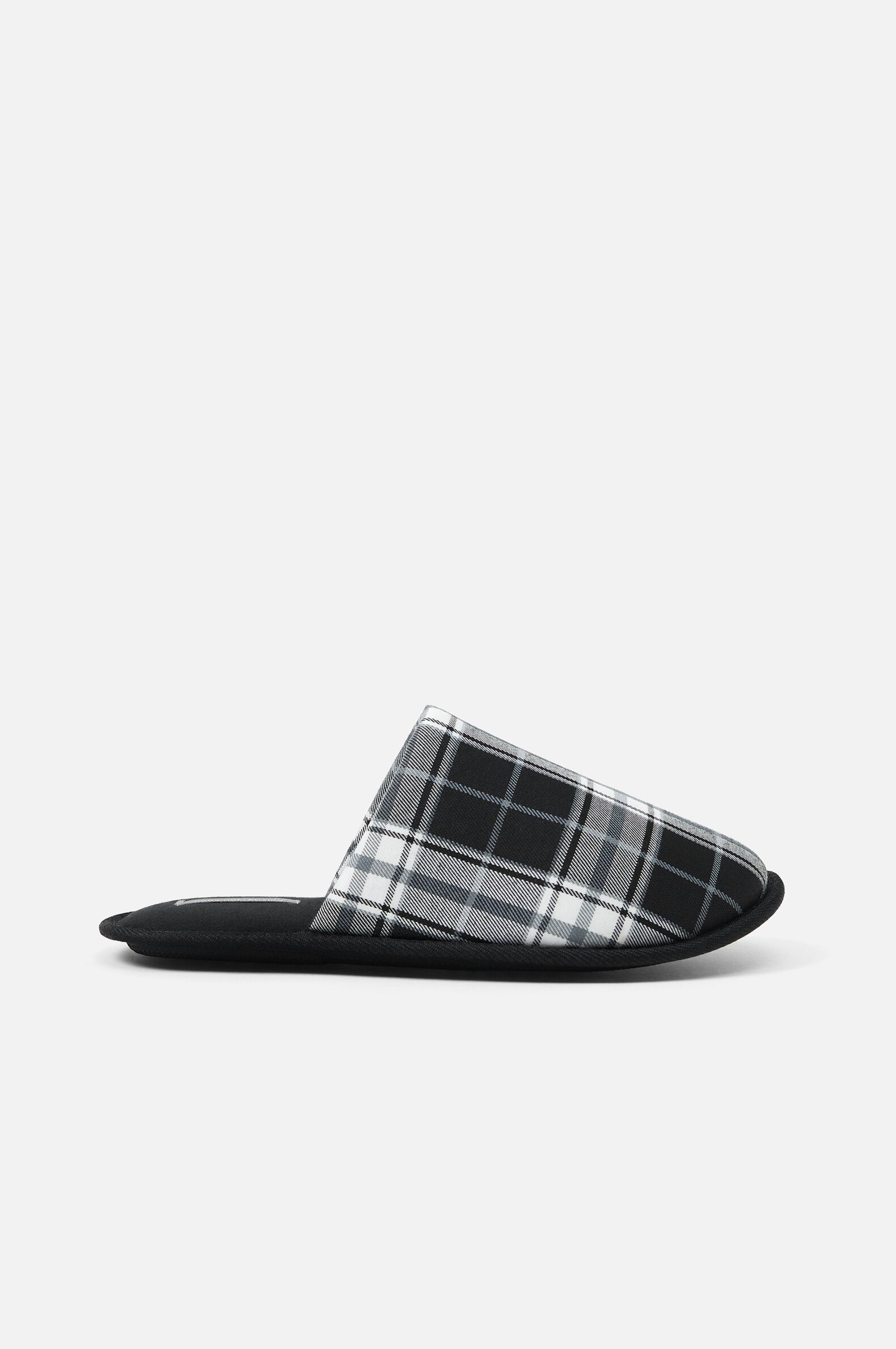 Mens on sale checked slippers