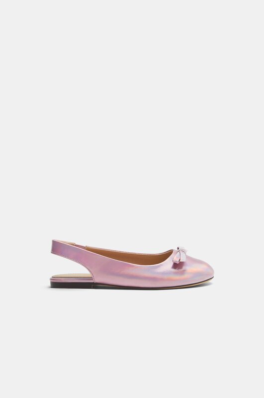 Slingback ballet flats with bow