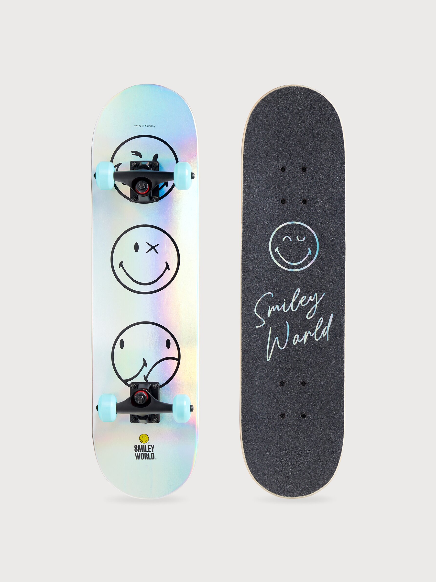 Iridescent SMILEY® skateboard