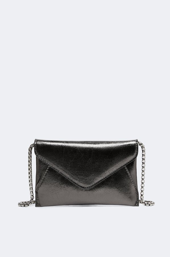 Metallic clutch bag