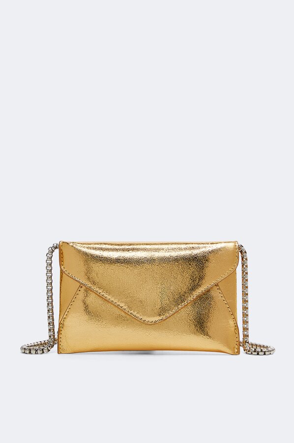 Metallic clutch bag