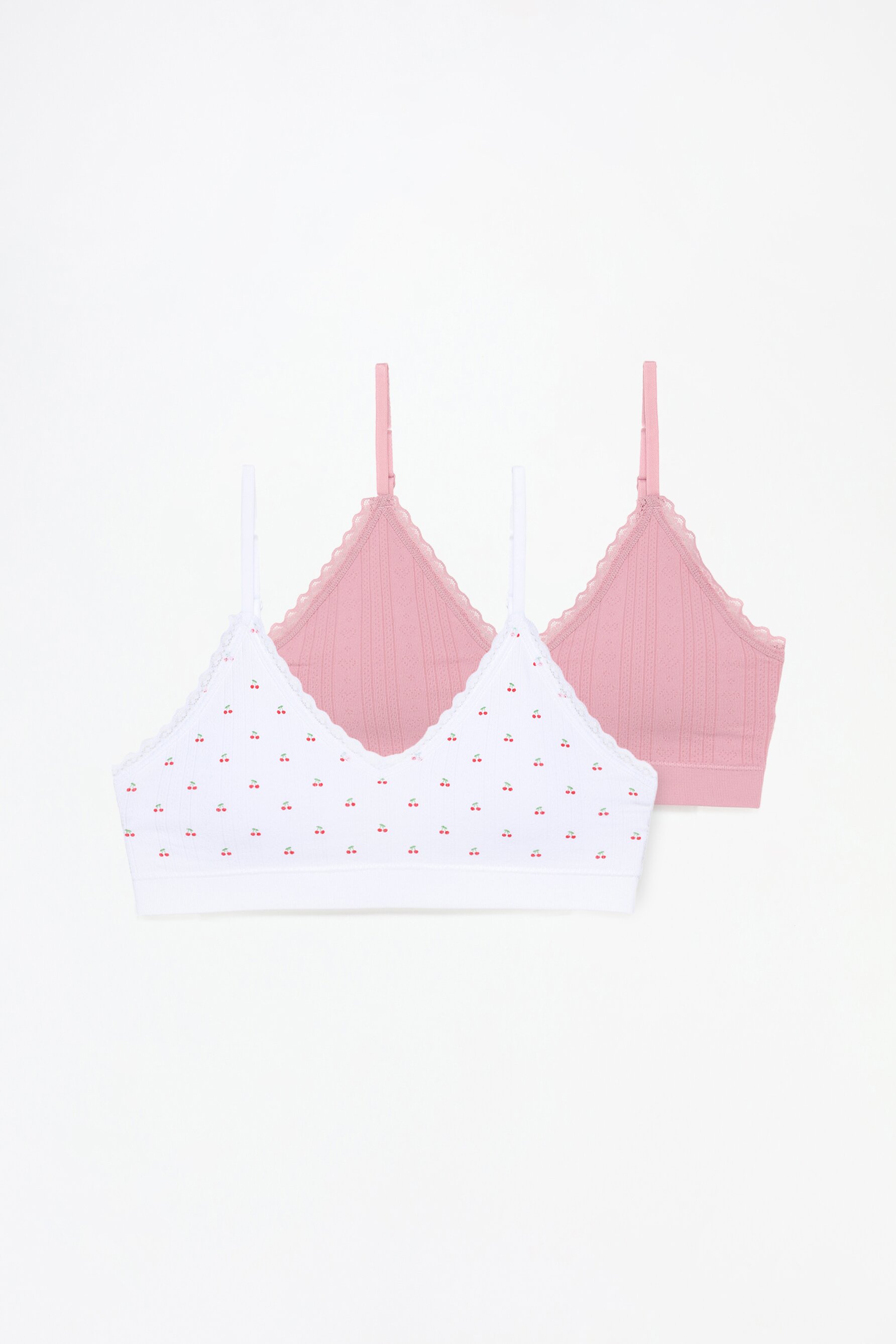 Pack 2 sujetadores pointelle - encaje