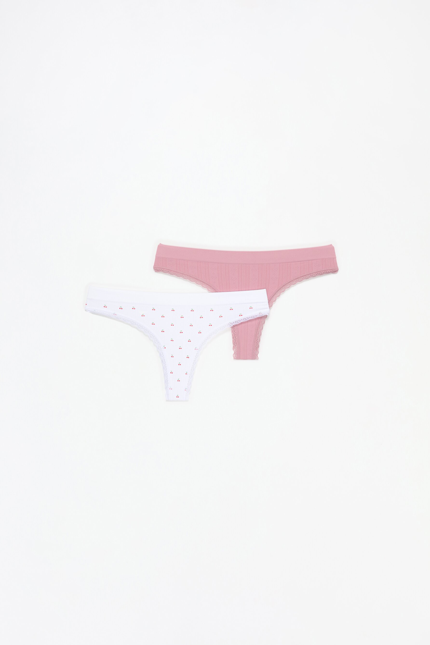 Pack 2 tangas pointelle - encaje