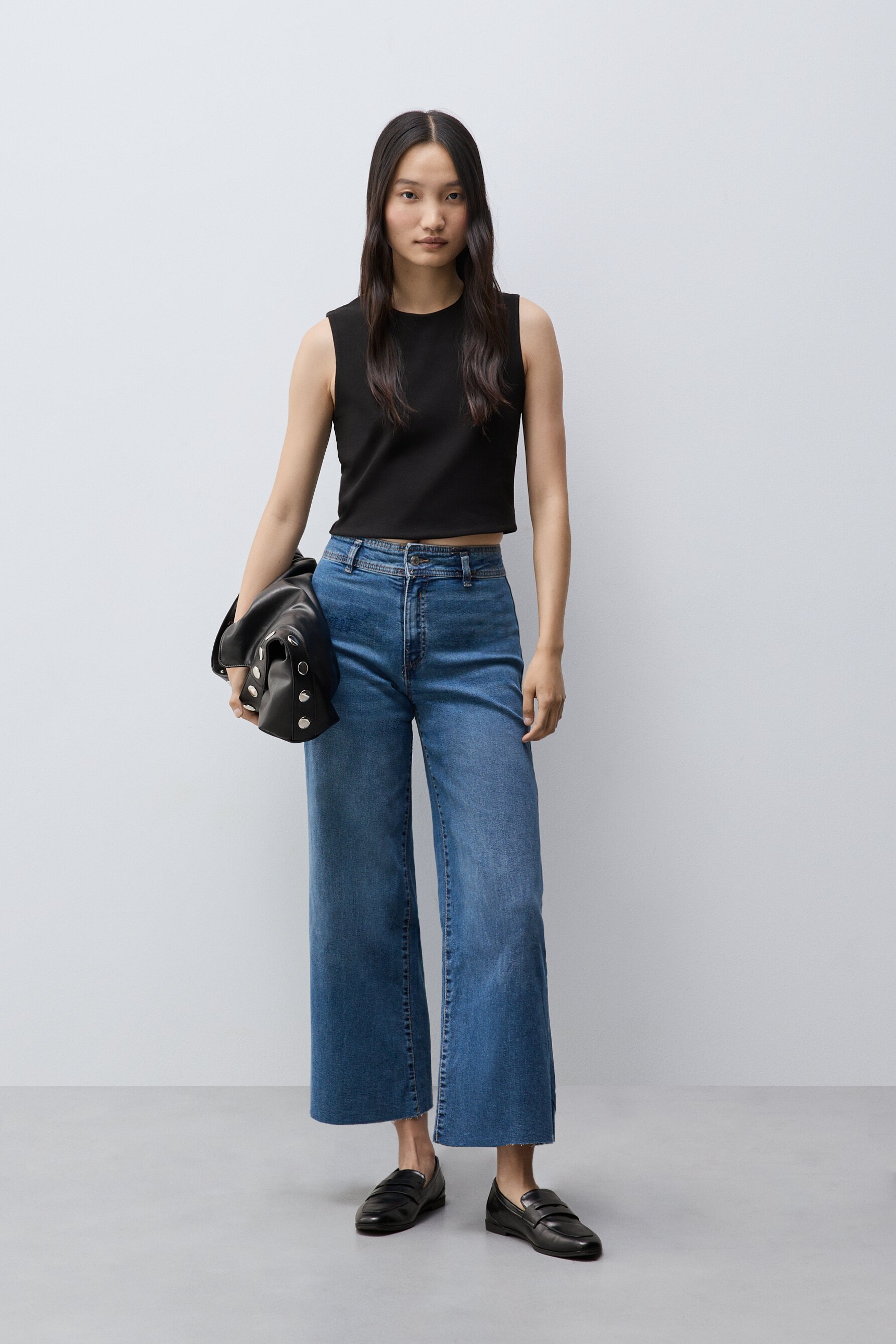 Jeans culotte elástico