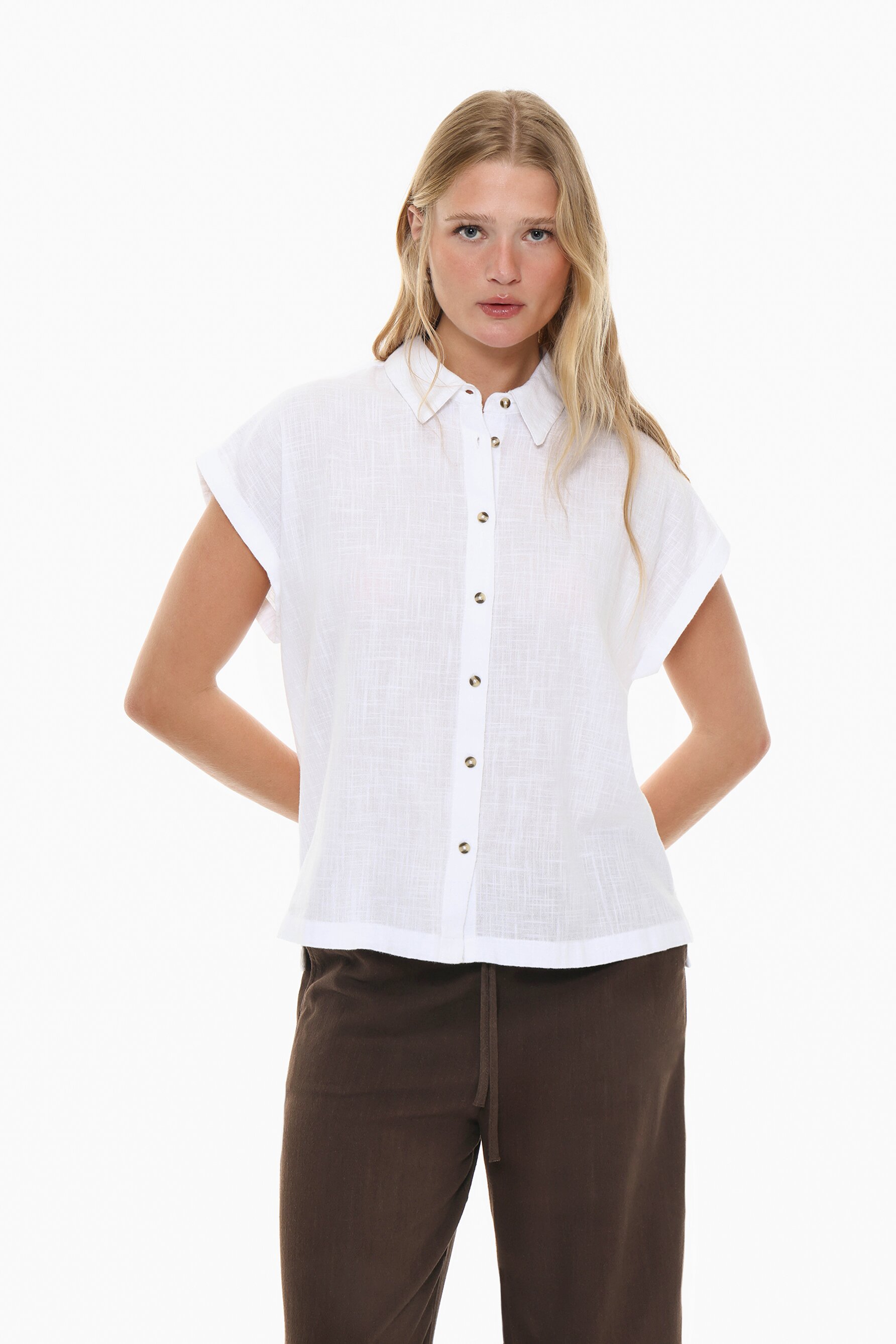 Camisa manga sisa dobladillo