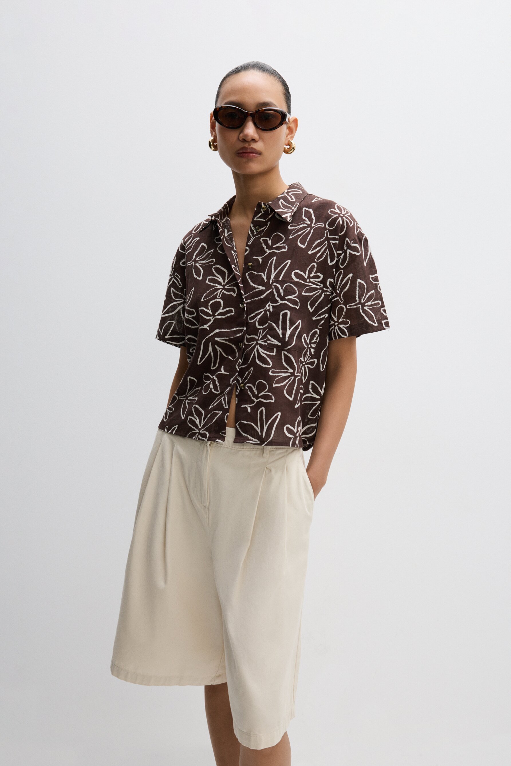 Camisa básica manga corta